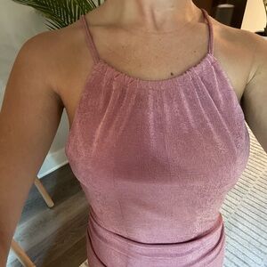 VICI XS  muave halter neck maxi dress